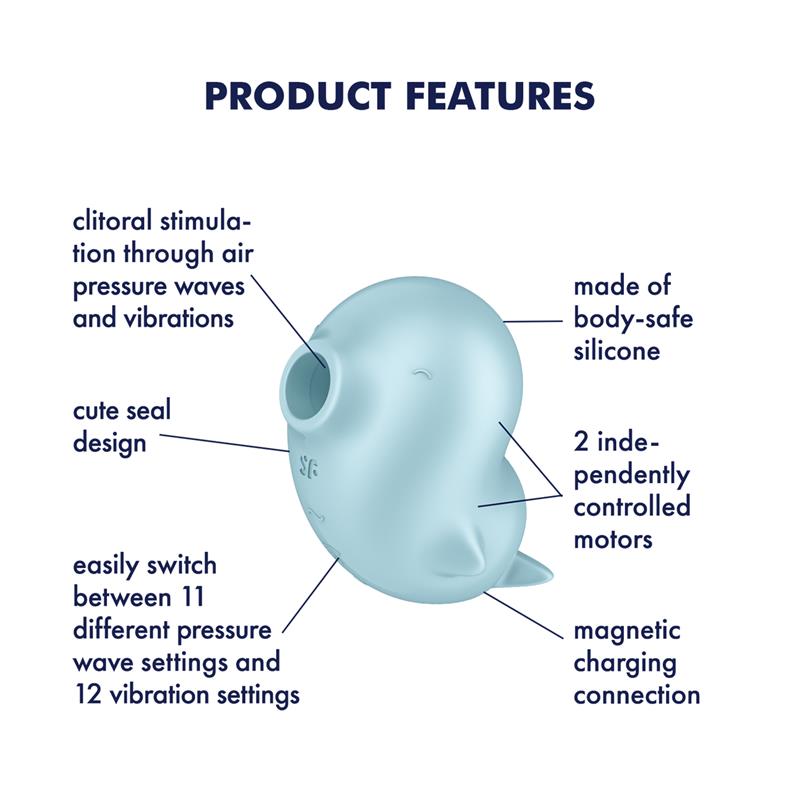 SATISFYER - SASSY SEAL CLIT SUCKER WITH VIBRATION