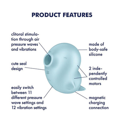 SATISFYER - SASSY SEAL CLIT SUCKER WITH VIBRATION