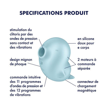 SATISFYER - SASSY SEAL CLIT SUCKER WITH VIBRATION