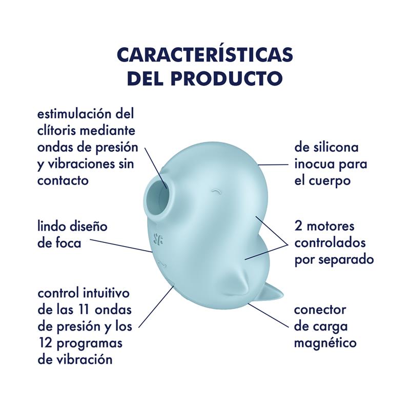 SATISFYER - SASSY SEAL CLIT SUCKER WITH VIBRATION
