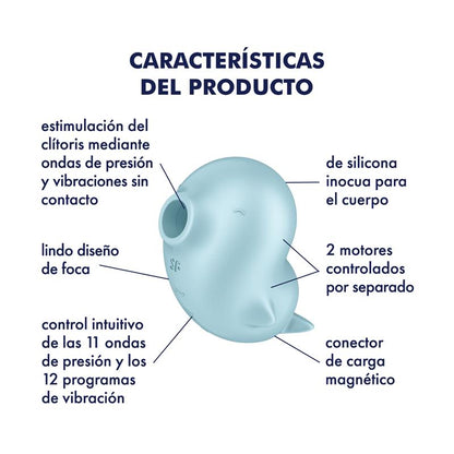 SATISFYER - SASSY SEAL CLIT SUCKER WITH VIBRATION
