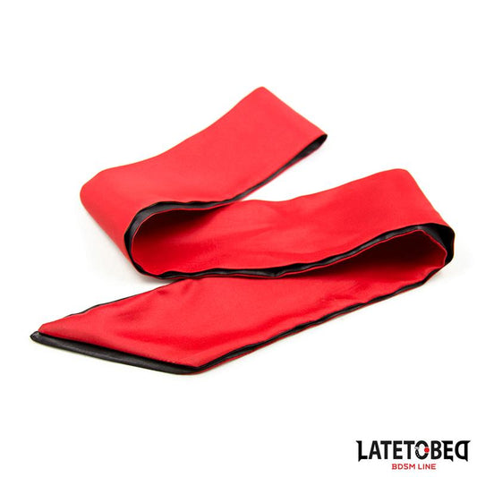 LATETOBED BDSM LINE - SATIN  BLINDFOLD RED AND BLACK