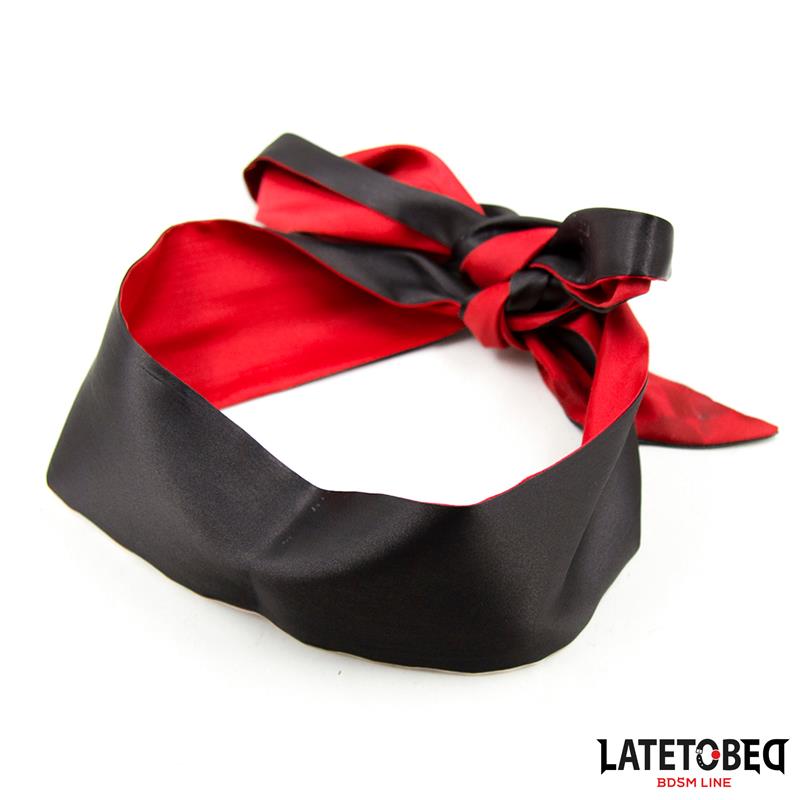 LATETOBED BDSM LINE - SATIN  BLINDFOLD RED AND BLACK