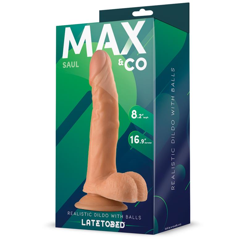 MAX & CO - SAUL REALISTIC DILDO WITH TESTICLES FLESH 8,25 - 21 CM