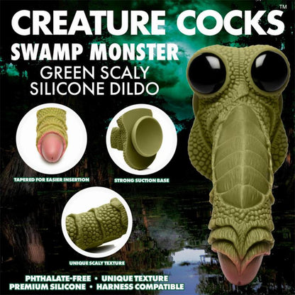 CREATURE COCKS - DILDO MONSTRE DES MARAIS ÉCAILLÉ 9.4