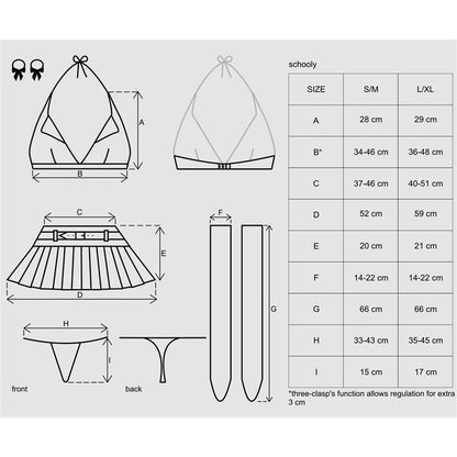OBSESSIVE - SCHOOLY UNIFORM SET OF 5 PIECES