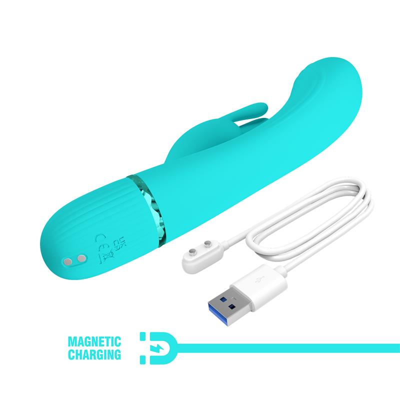 PRETTYLOVE - SCOCCO RABBIT VIBRATOR TURQUOISE