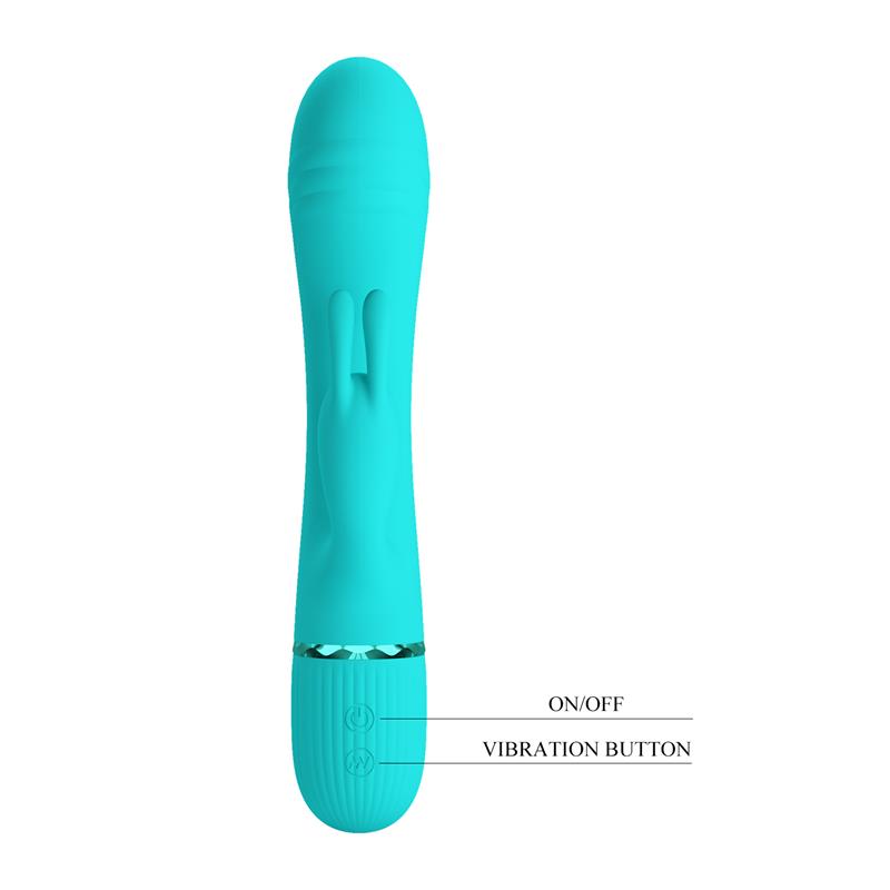 PRETTYLOVE - SCOCCO RABBIT VIBRATOR TURQUOISE