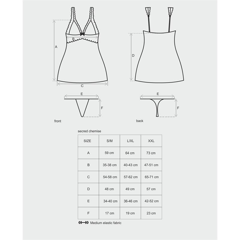 OBSESSIVE - SECRED CHEMISE AND THONG