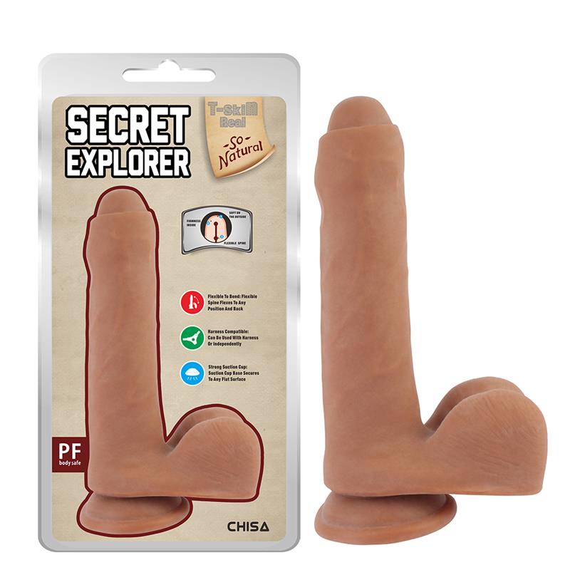 CHISA - SECRET EXPLORER DUAL-DENSITY DILDO TAN 20CM