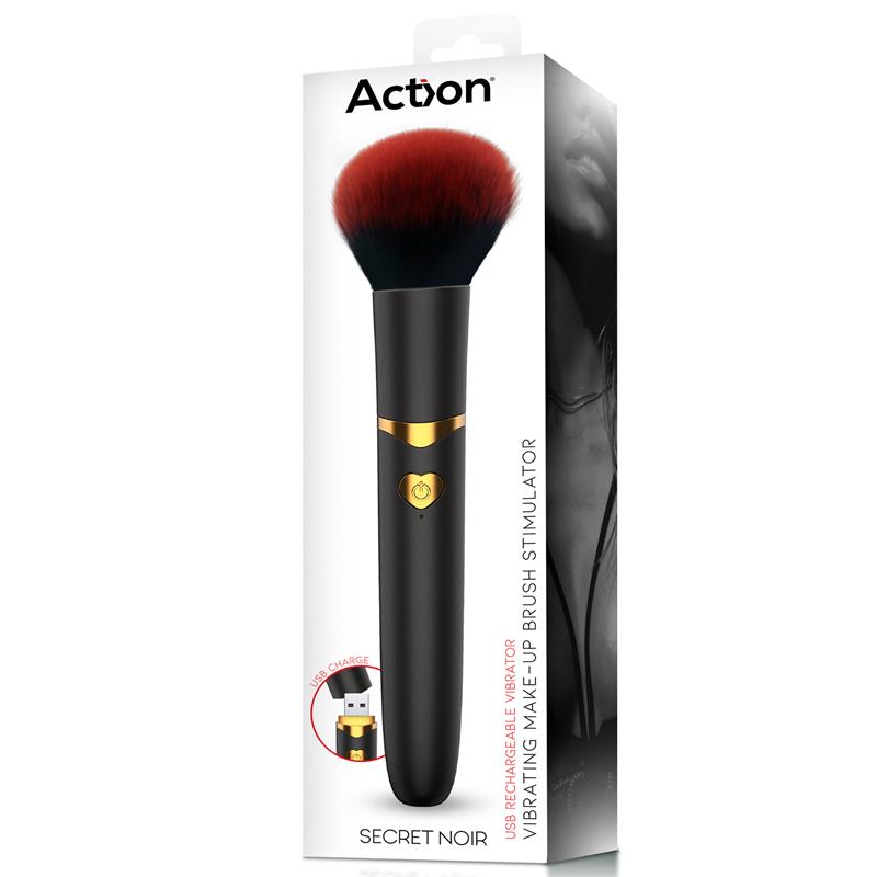 ACTION - SECRET NOIR VIBRATING MAKE-UP BRUSH BLACK