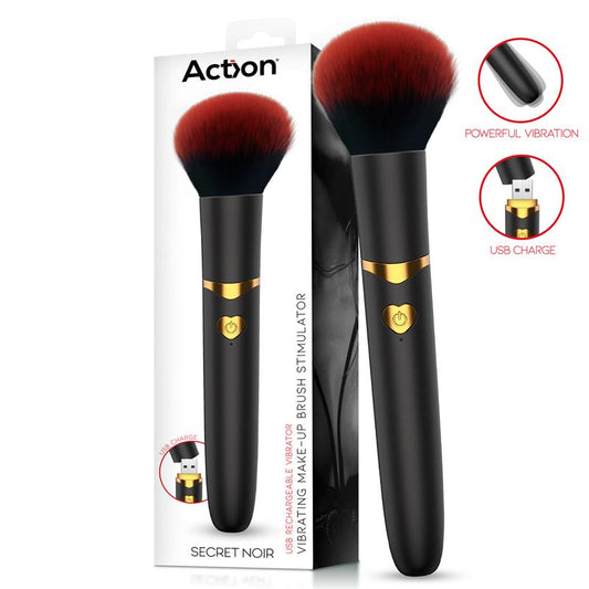 ACTION - SECRET NOIR VIBRATING MAKE-UP BRUSH BLACK
