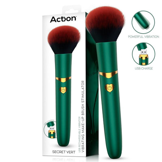 ACTION - SECRET VERT VIBRATING MAKE-UP BRUSH GREEN