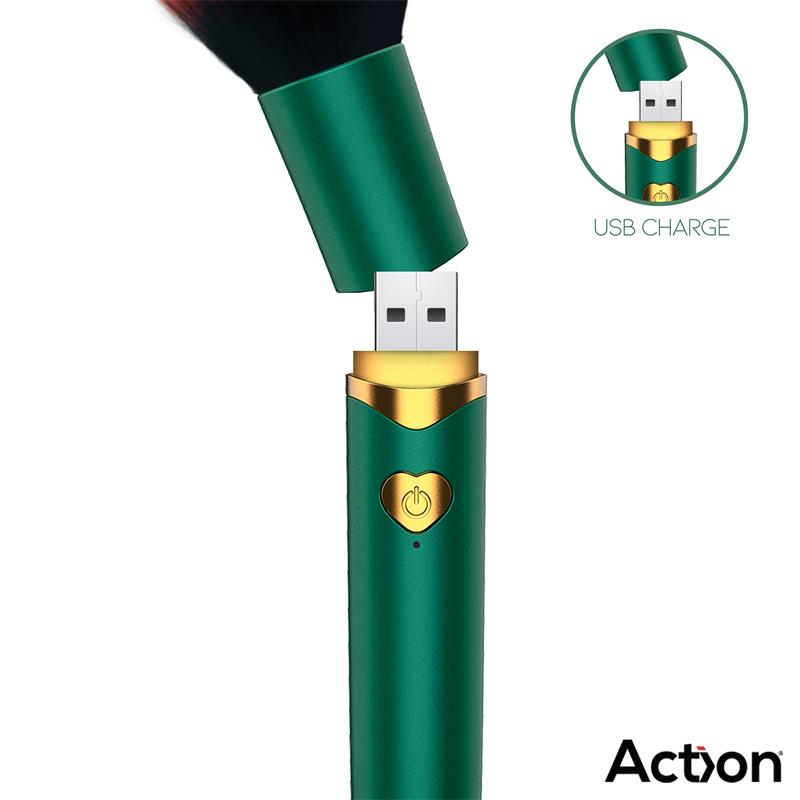 ACTION - SECRET VERT VIBRATING MAKE-UP BRUSH GREEN
