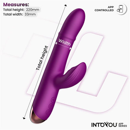 INTOYOU APP SERIES - SENDEL VIBE WITH UP AND DOWN INTERNAL BEADS RING AND PULSATION WITH APP