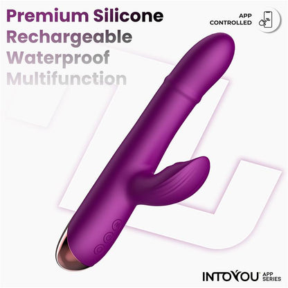 INTOYOU APP SERIES - SENDEL VIBE WITH UP AND DOWN INTERNAL BEADS RING AND PULSATION WITH APP
