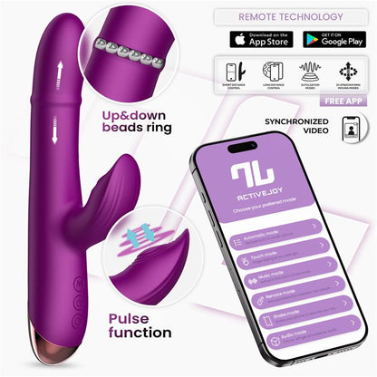 INTOYOU APP SERIES - SENDEL VIBE WITH UP AND DOWN INTERNAL BEADS RING AND PULSATION WITH APP