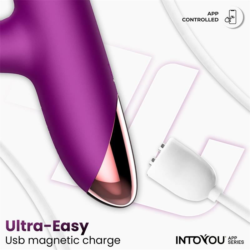 INTOYOU APP SERIES - SENDEL VIBE WITH UP AND DOWN INTERNAL BEADS RING AND PULSATION WITH APP