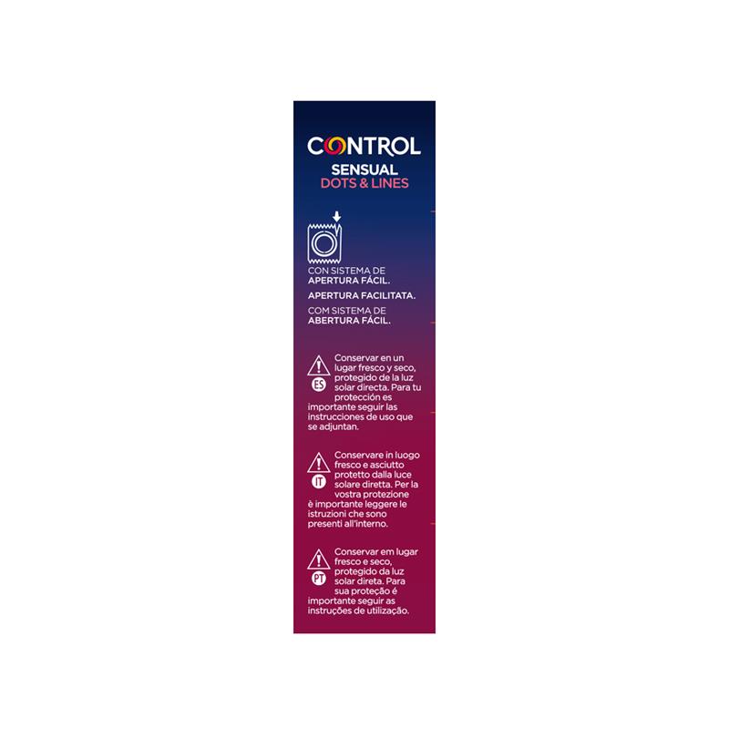CONTROL - SENSUAL DOTS & LINES 12 UDS