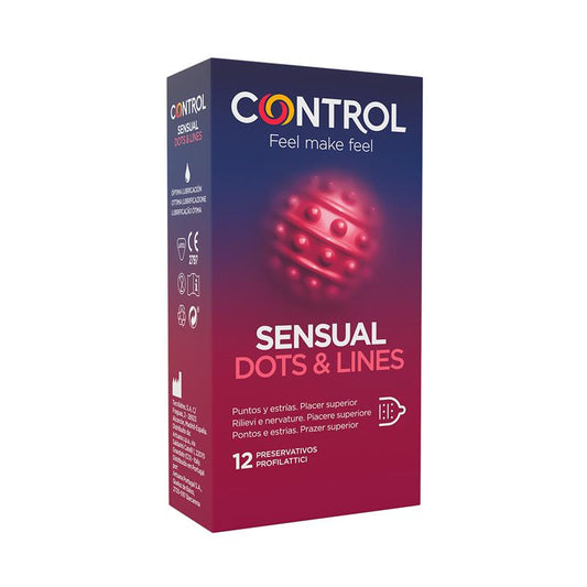CONTROL - SENSUAL DOTS & LINES 12 UDS