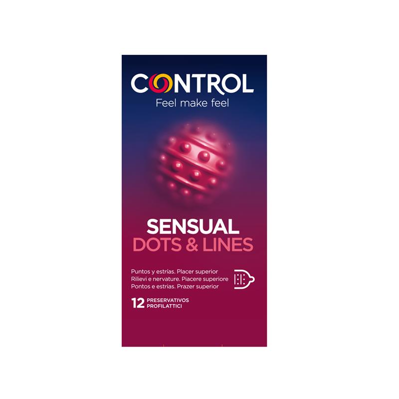 CONTROL - SENSUAL DOTS & LINES 12 UDS