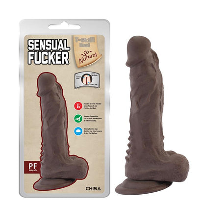 CHISA - SENSUAL FUCKER DUAL-DENSITY DILDO BROWN 19.5CM