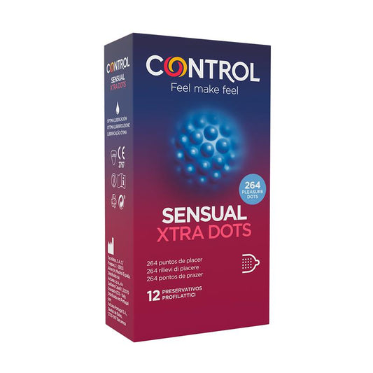 CONTROL - SENSUAL XTRA DOTS 12 UDS