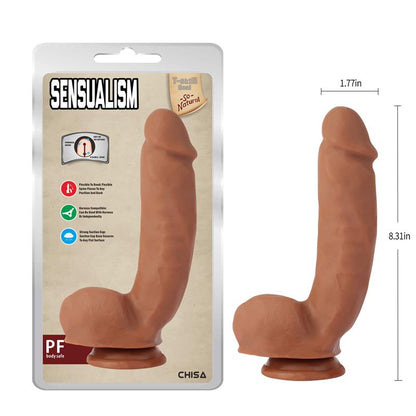 CHISA - SENSUALISM DUAL-DENSITY DILDO TAN 21.1CM