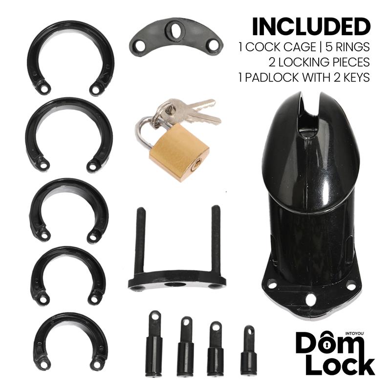 DOMLOCK - SENTENCE CHASTITY CAGE SIZE M