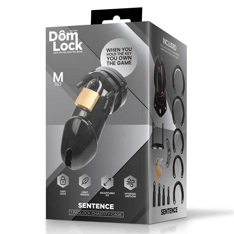 DOMLOCK - SENTENCE CHASTITY CAGE SIZE M