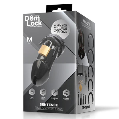 DOMLOCK - SENTENCE CHASTITY CAGE SIZE M