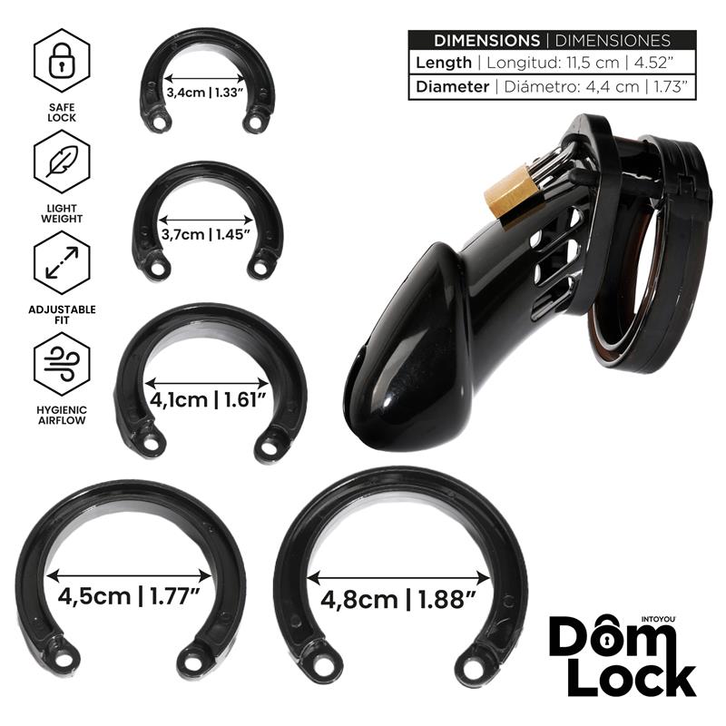 DOMLOCK - SENTENCE CHASTITY CAGE SIZE M