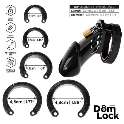 DOMLOCK - SENTENCE CHASTITY CAGE SIZE M