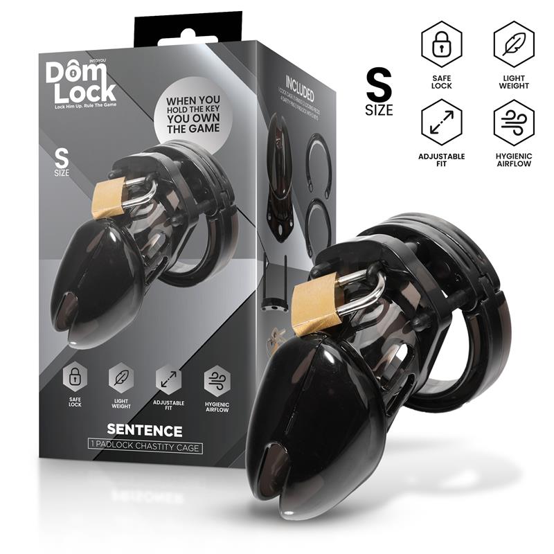 DOMLOCK - SENTENCE CHASTITY CAGE SIZE S