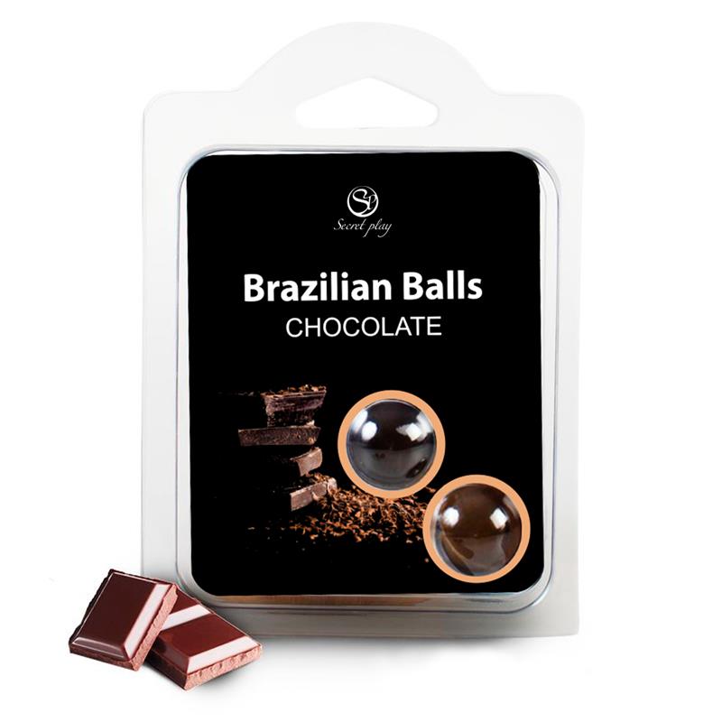 SECRET PLAY - SET 2 BRAZILIAN BALLS CHOCOLATE AROMA