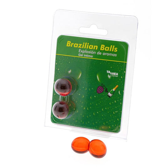 BRAZILIAN BALLS - SET 2 BRAZILIAN BALLS EXPLOSION STRAWBERRY AND CHAMPNAGE AROMA