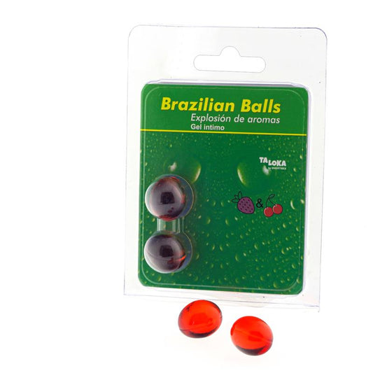 BRAZILIAN BALLS - SET 2 BRAZILIAN BALLS STRAWBERRY AND CHERRY AROMA