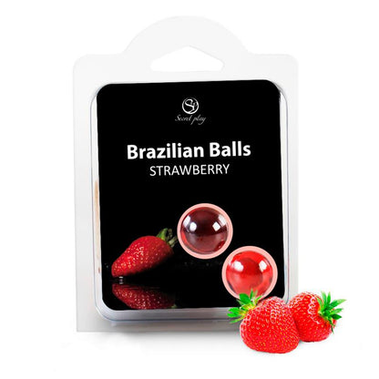 SECRET PLAY - SET 2 BRAZILIAN BALLS STRAWBERRY AROMA
