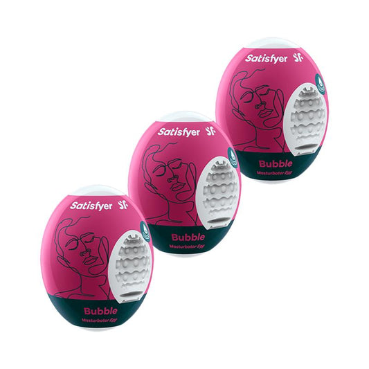 SATISFYER - 3 MASTURBATOR EGGS BUBBLE