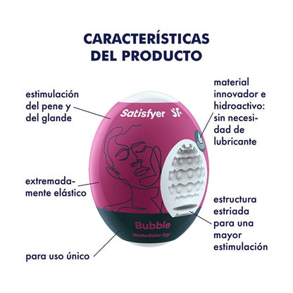 SATISFYER - SET 3 MASTURBATOR EGG BUBBLE MODEL