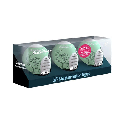 SATISFYER - 3 MASTURBATOR EGGS RIFFLE