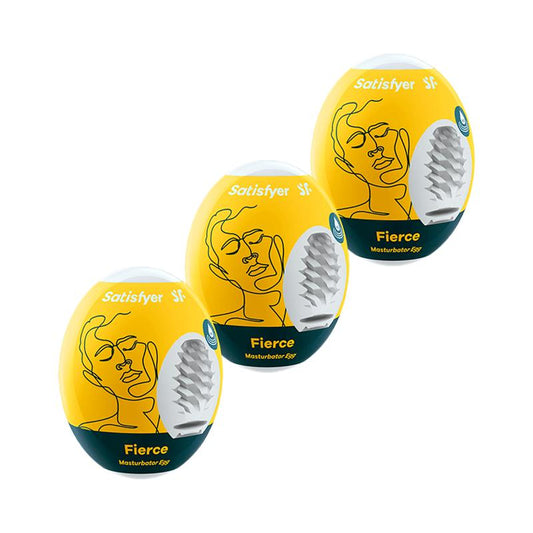 SATISFYER - SET 3 MASTURBATOR EGGS FIERCE MODEL