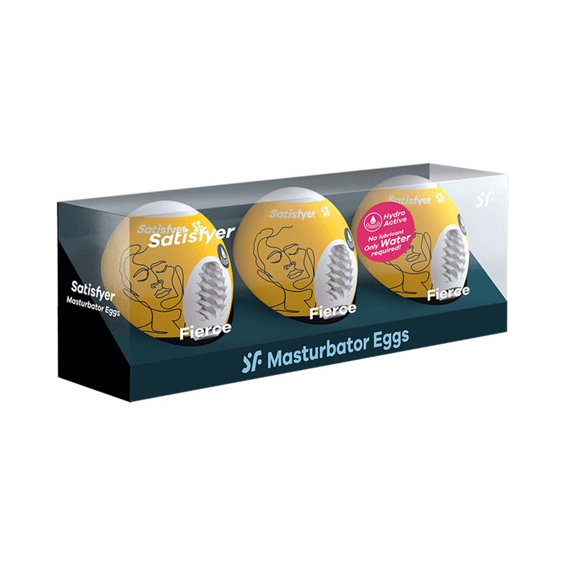 SATISFYER - SET 3 MASTURBATOR EGGS FIERCE MODEL