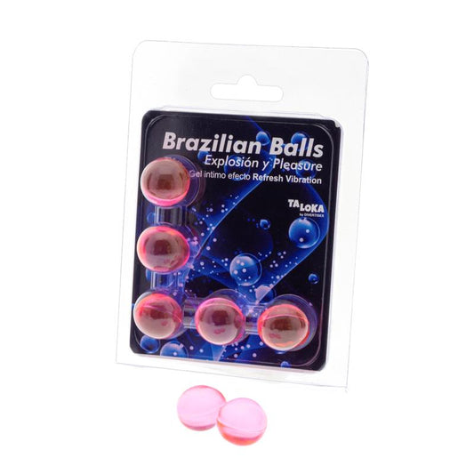 BRAZILIAN BALLS - SET 5 BRAZILIAN BALLS GEL REFRESH VIBRATION EFFECT