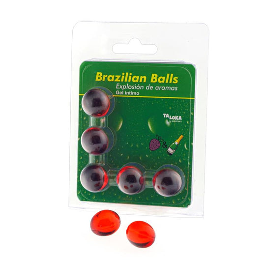 BRAZILIAN BALLS - SET 5 BRAZILIAN BALLS STRAWBERRY AND CHAMPAGNE FLAVOR