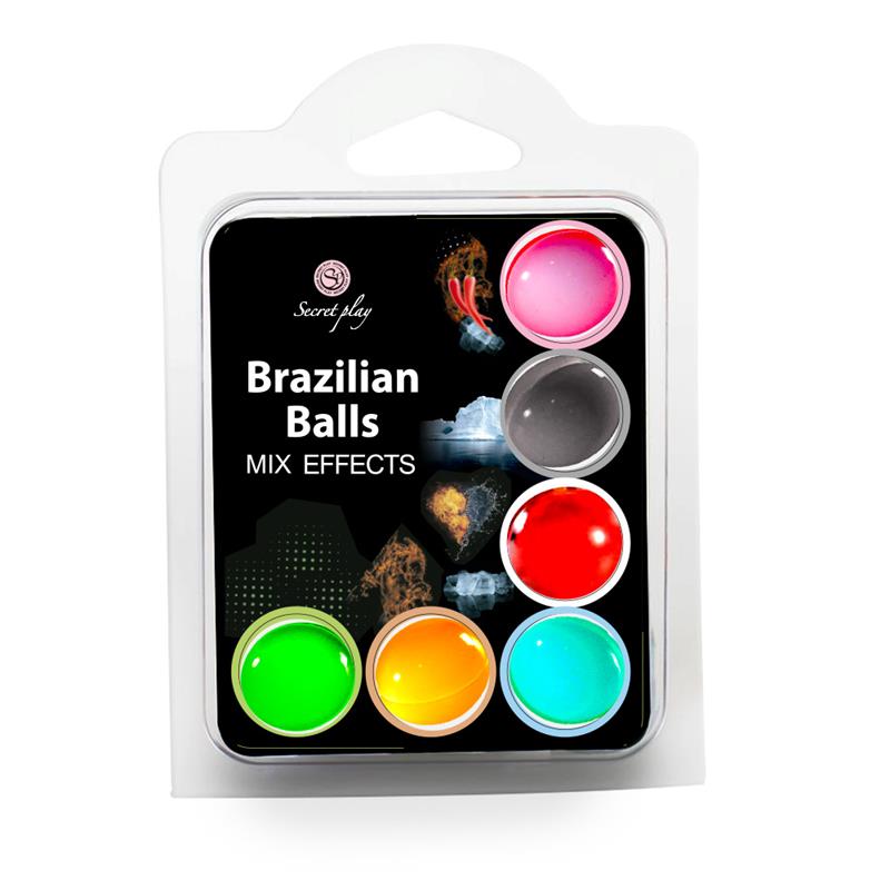 SECRET PLAY - SET 6 BOLAS BRASILEÑAS EFECTO MIX