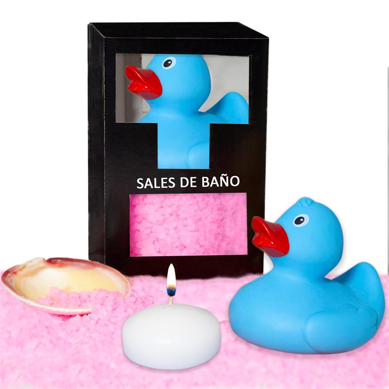 DIVERTY SEX - SET BATH SALTS ROSE DUCK, CANDLE AND SHELL 150 GR