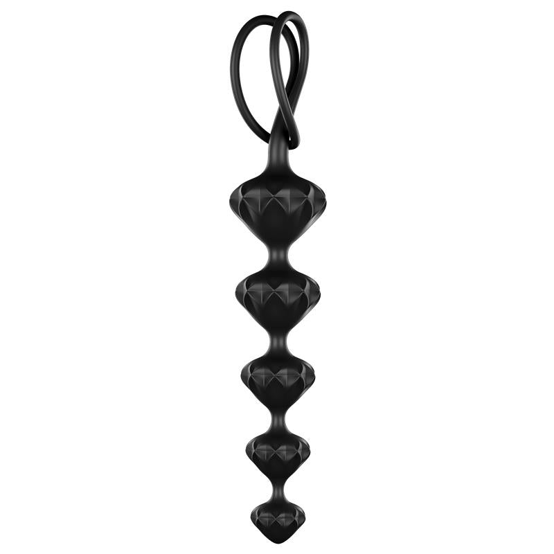 SATISFYER - SET OF 2 ANAL BEADS BLACK