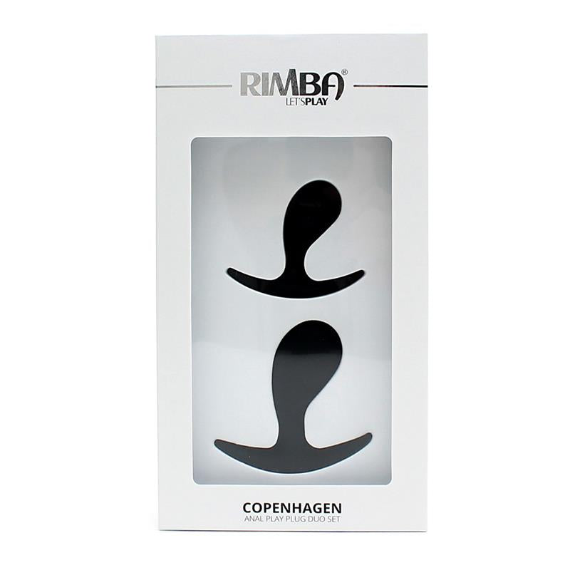 RIMBA TOYS - SET OF 2 ANATOMIC BUTT PLUG COPENHAGEN BLACK