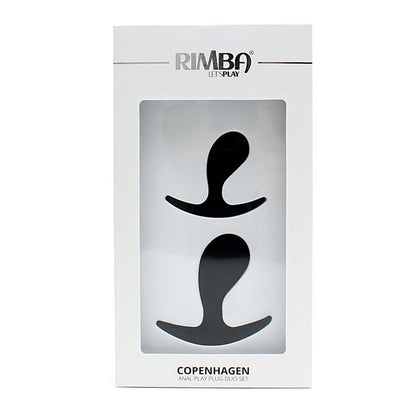 RIMBA TOYS - SET OF 2 ANATOMIC BUTT PLUG COPENHAGEN BLACK
